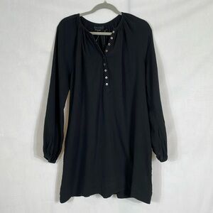 Hatch Katie Dress Size 2 M Black Gauzy Fabric NWT